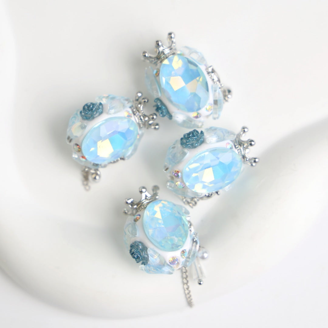 Wholesale Crown Elliptical Soft Pottery Straight Hole Beads